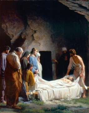 El entierro de Cristo religión Carl Heinrich Bloch Pinturas al óleo